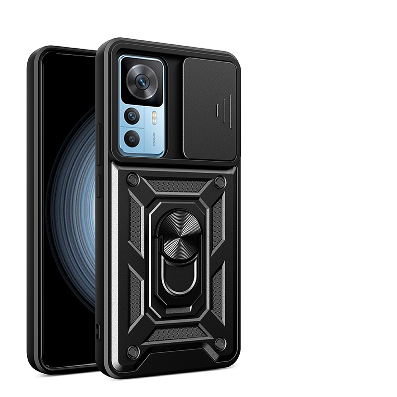 

Чехол с кольцом Bumper Case для Xiaomi 12T / 12T Pro, черный, Bumper Case