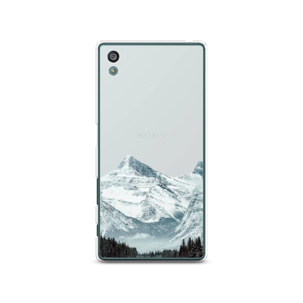 

Чехол на Sony Xperia Z5 (Z5 Dual) "Горы арт 1", Белый;зеленый, 52150-2