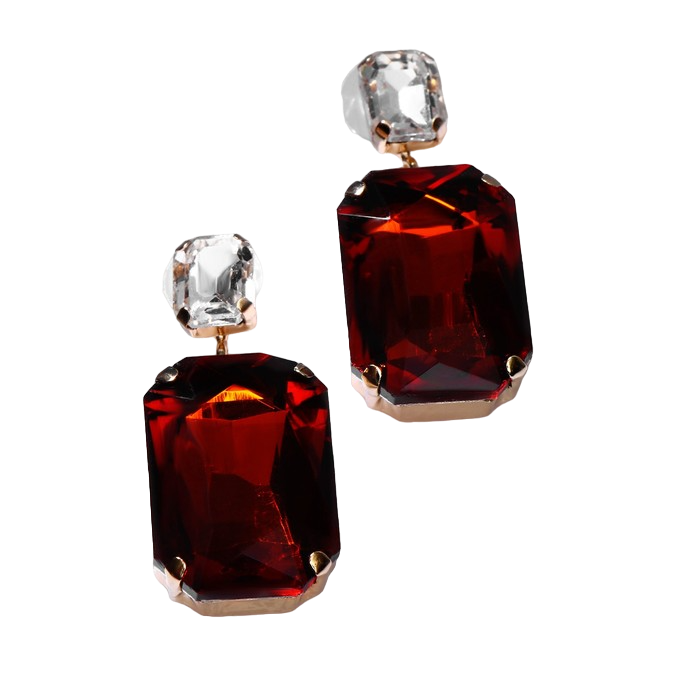 

Серьги подвески из металла Queen Fair, стекло