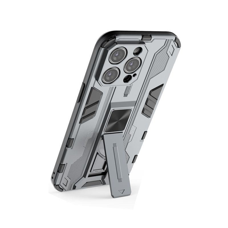 

Противоударный чехол с подставкой Transformer для iPhone 14 Pro (серый)