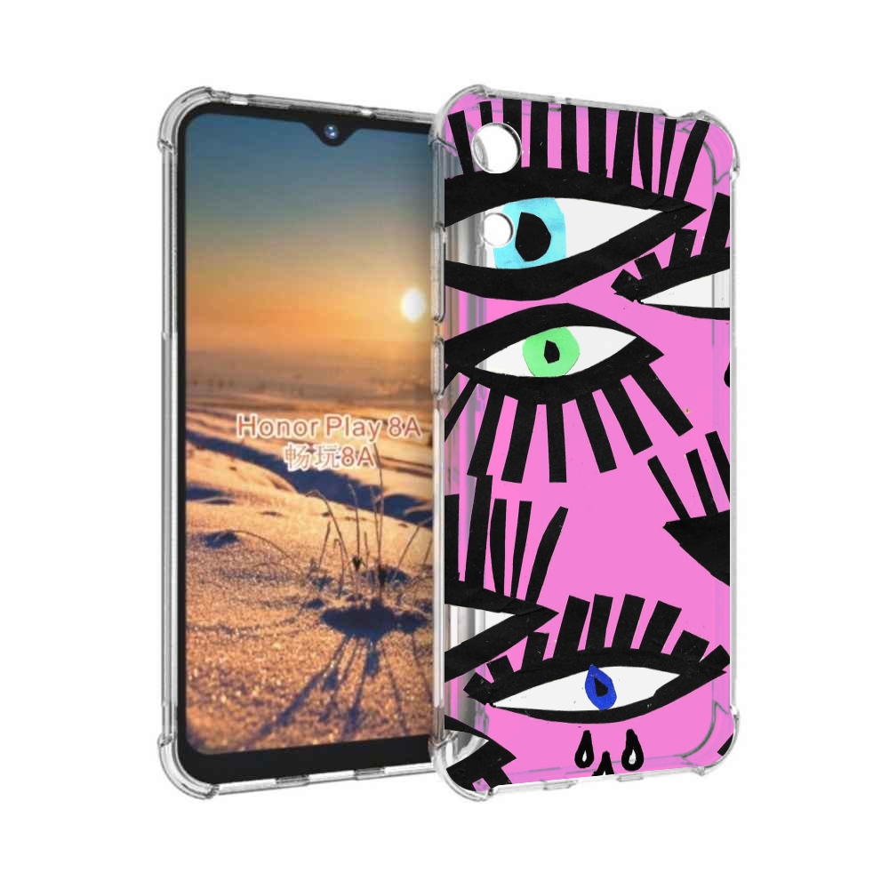 

Чехол бампер MyPads глазки абстракция для Honor 8A, Прозрачный, Tocco