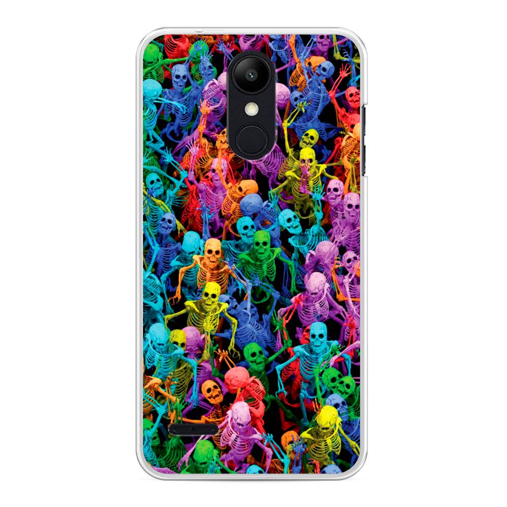 

Чехол на LG K8 "Вечеринка скелетов", Фиолетовый;желтый;оранжевый, 83750-6