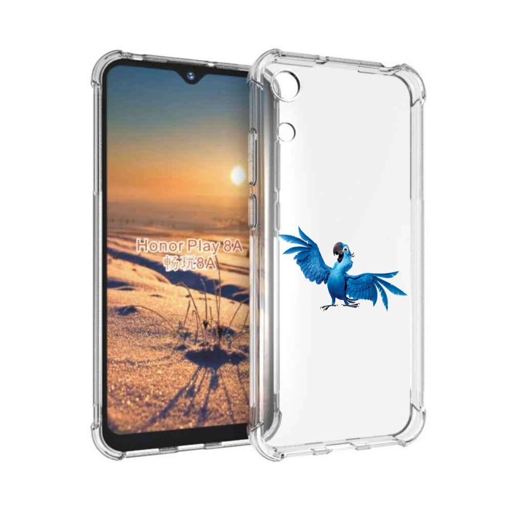 

Чехол бампер MyPads голубой-попугайчик для Honor 8A, Прозрачный, Tocco