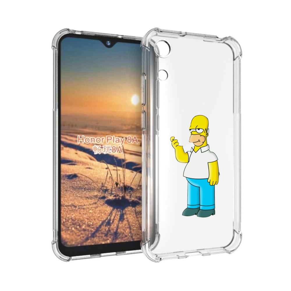 

Чехол бампер MyPads гомер-симпсон для Honor 8A, Прозрачный, Tocco