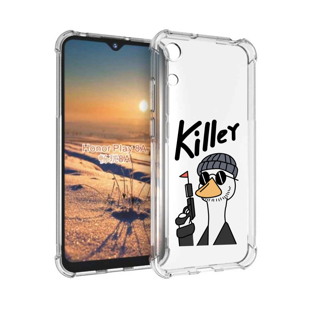 

Чехол бампер MyPads гусь-с-пистолет для Honor 8A, Прозрачный, Tocco