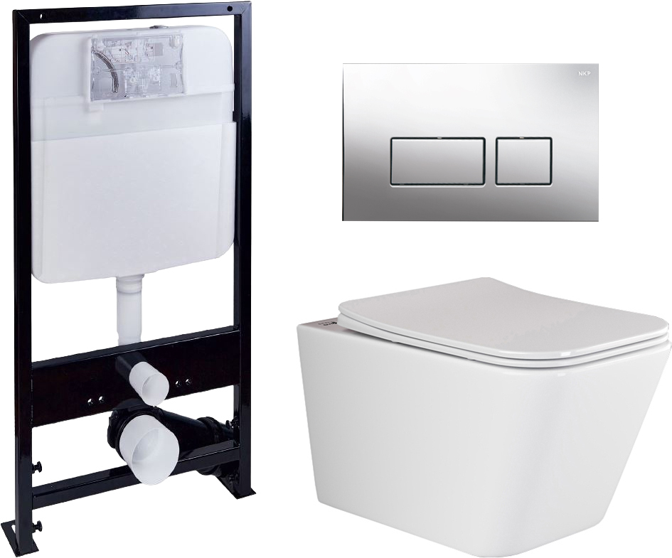 

Комплект Унитаз подвесной Ceramica Nova Metric Rimless CN3007 с микролифтом, безободковый, ProLT