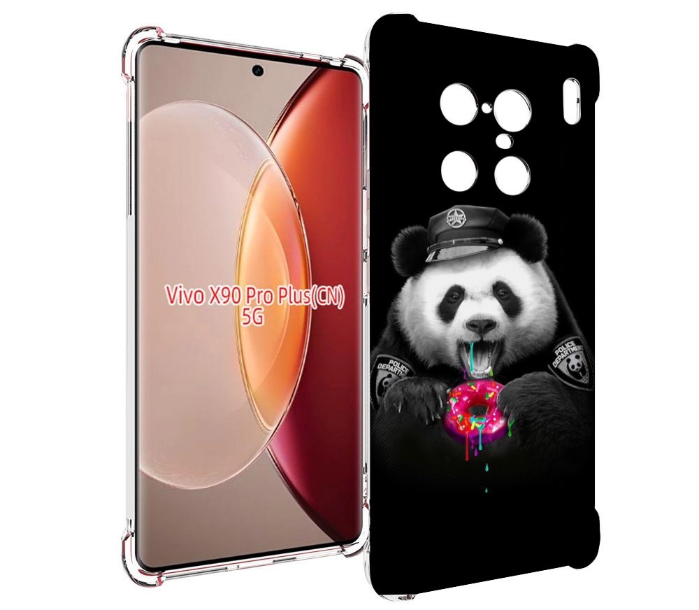 

Чехол MyPads Панда-с-пончиком для Vivo X90 Pro Plus, Прозрачный, Tocco