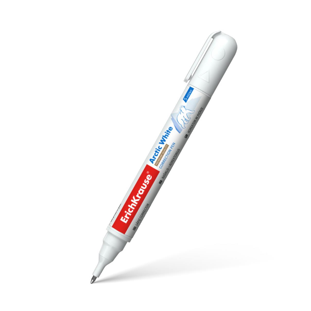 Ручка-корректор ErichKrause Arctic white 5мл (всего 12 шт. в пластиковой коробке по 12 шт.