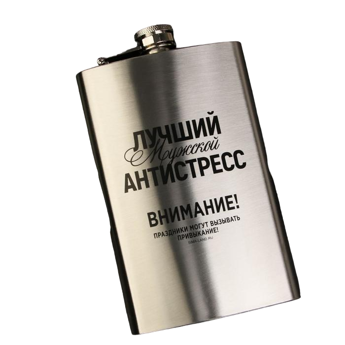 

Фляжка Mode Forrest «Лучший мужской антистресс» 6949120 300мл, серебристый, Черный;серебристый, «Лучший мужской антистресс»