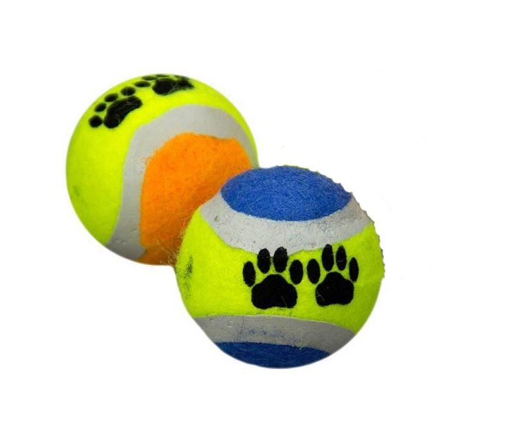 Теннисный мяч, Dogman, 2 шт, 4,35 см, для собак, цвета в ассортименте