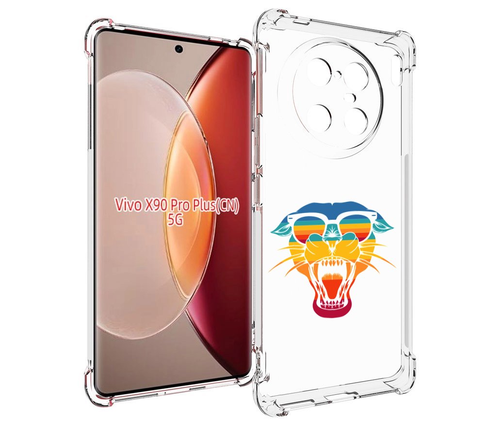 

Чехол MyPads Радужная-пантера для Vivo X90 Pro Plus, Прозрачный, Tocco