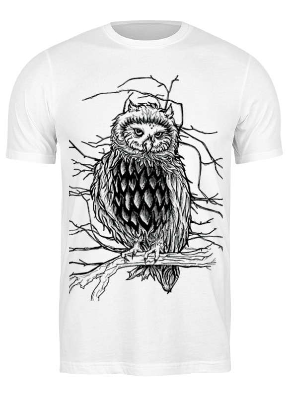

Футболка мужская Printio Nightowl белая XL, Белый, Nightowl