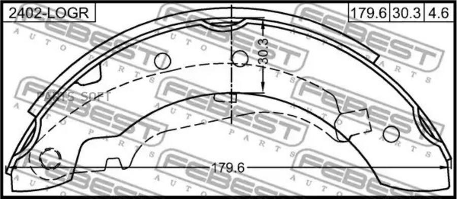 

Колодки барабанные renault logan 2005-2013 2402-logr