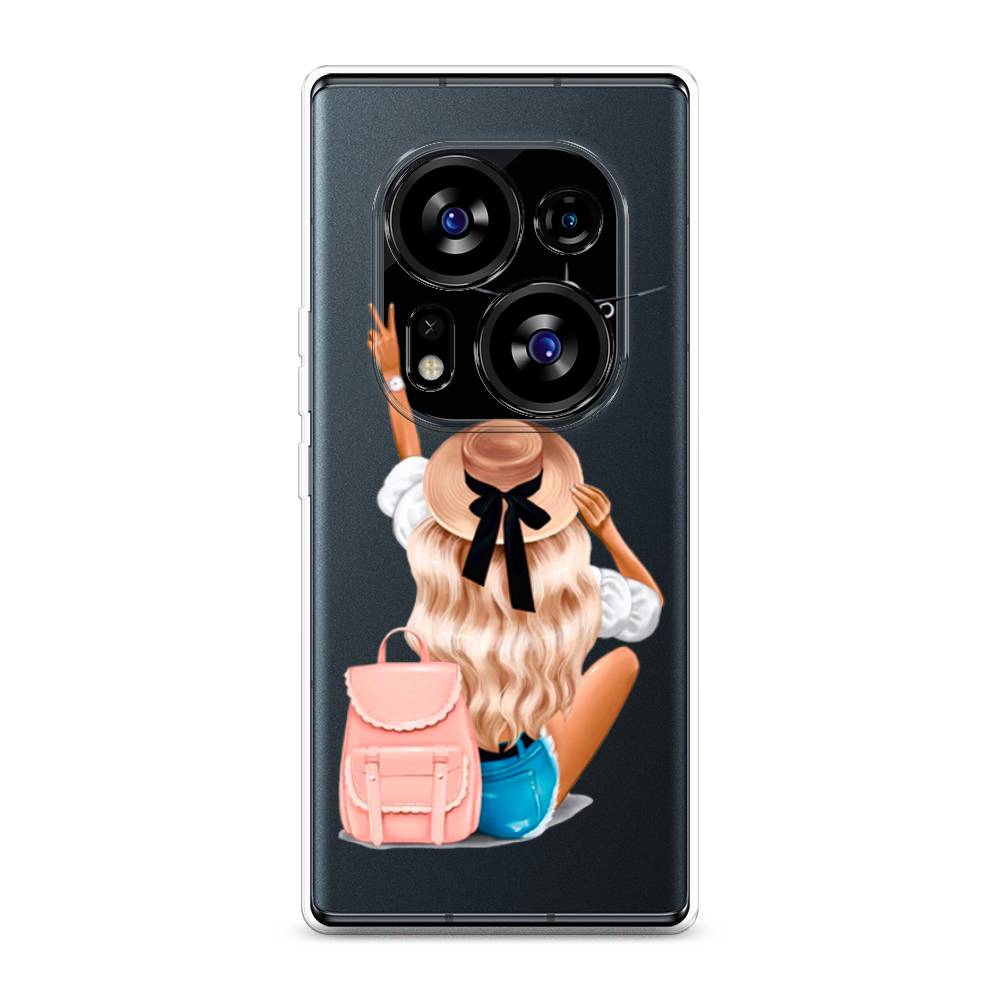 

Чехол Awog на Tecno Phantom X2"Автостопом самолетом", Бежевый;белый, 303350-7