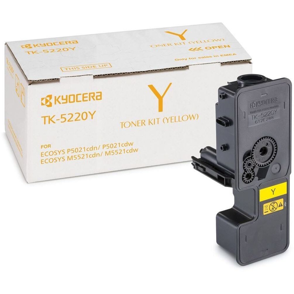 

Картридж для лазерного принтера Kyocera TK-5220Y Yellow, оригинальный, Желтый