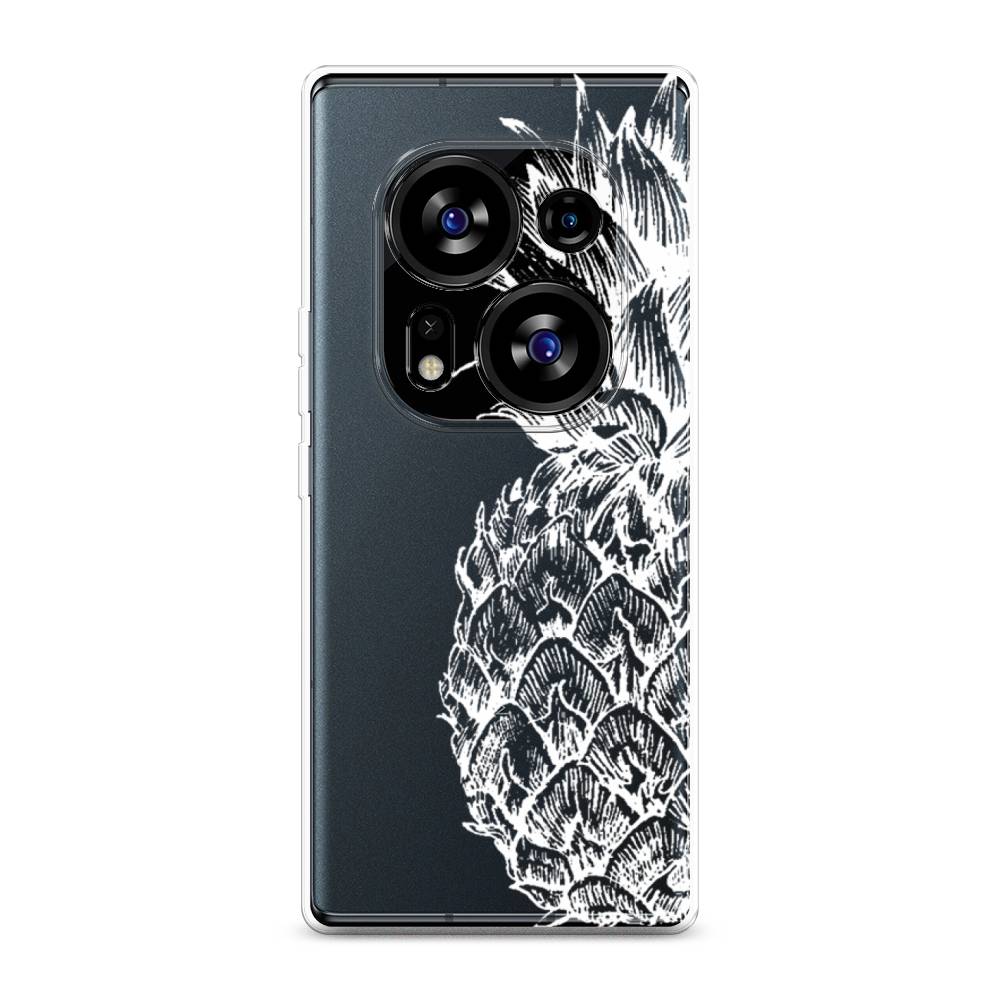 

Чехол Awog на Tecno Phantom X2"Ананас графика белая", Белый, 303350-10