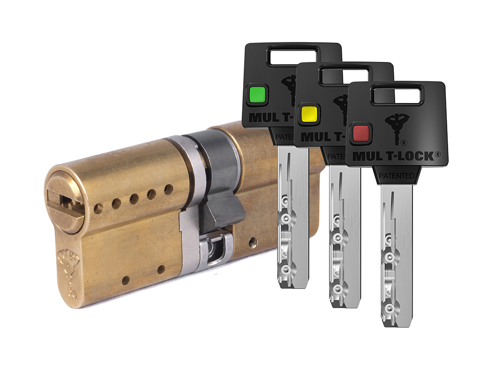 

Цилиндр Mul-t-Lock MTL400 Светофор ключ-ключ (размер 50х31 мм) - Латунь, Флажок, Золотистый