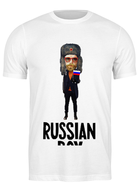 

Футболка мужская Printio Russian boy белая XL, Белый, Russian boy