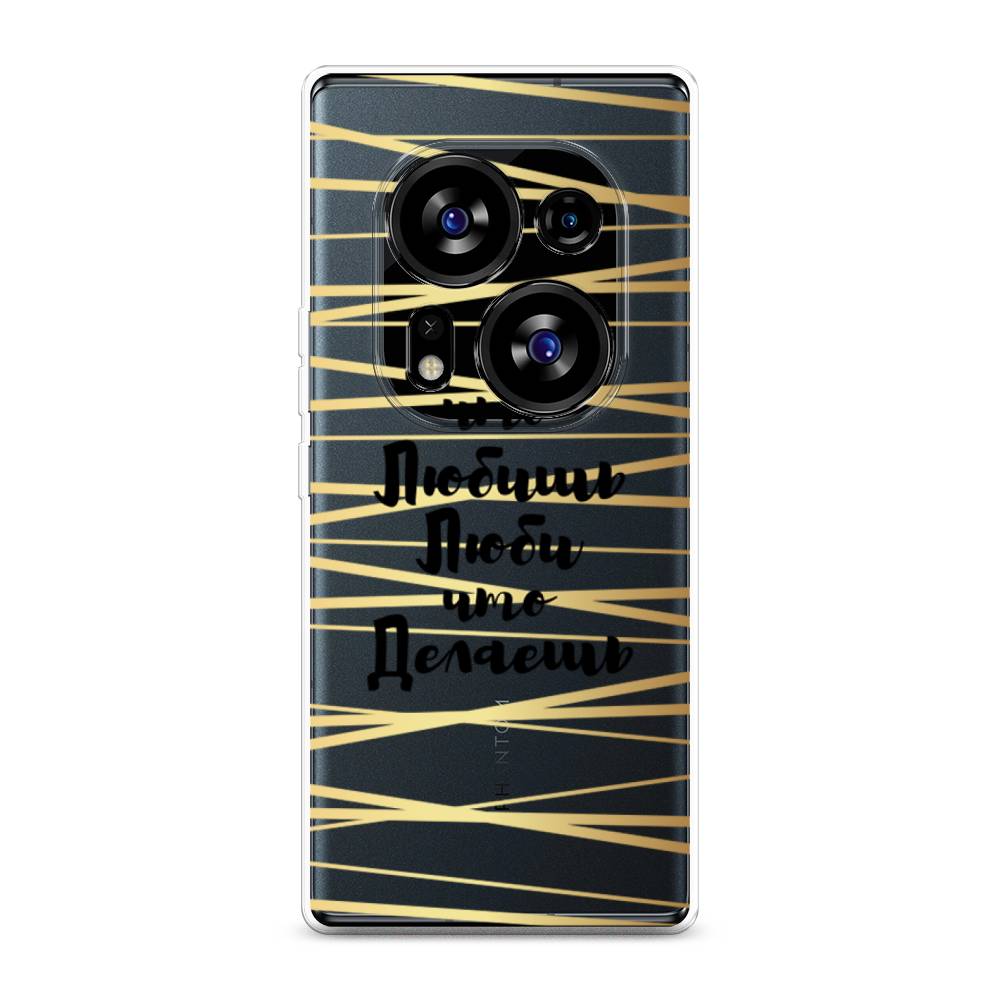 

Чехол Awog на Tecno Phantom X2"Делай что любишь", Золотистый;черный, 303350-7
