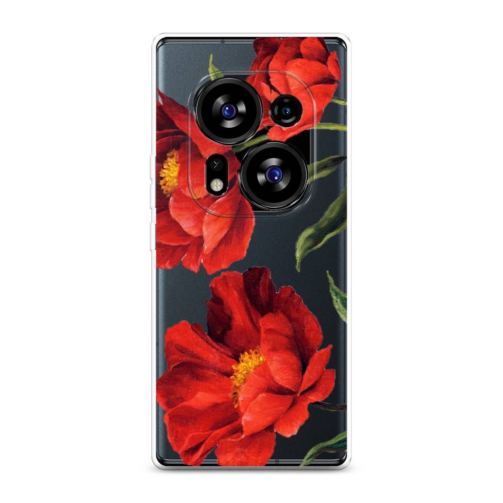 

Чехол Awog на Tecno Phantom X2"Красные маки", Красный, 303350-8