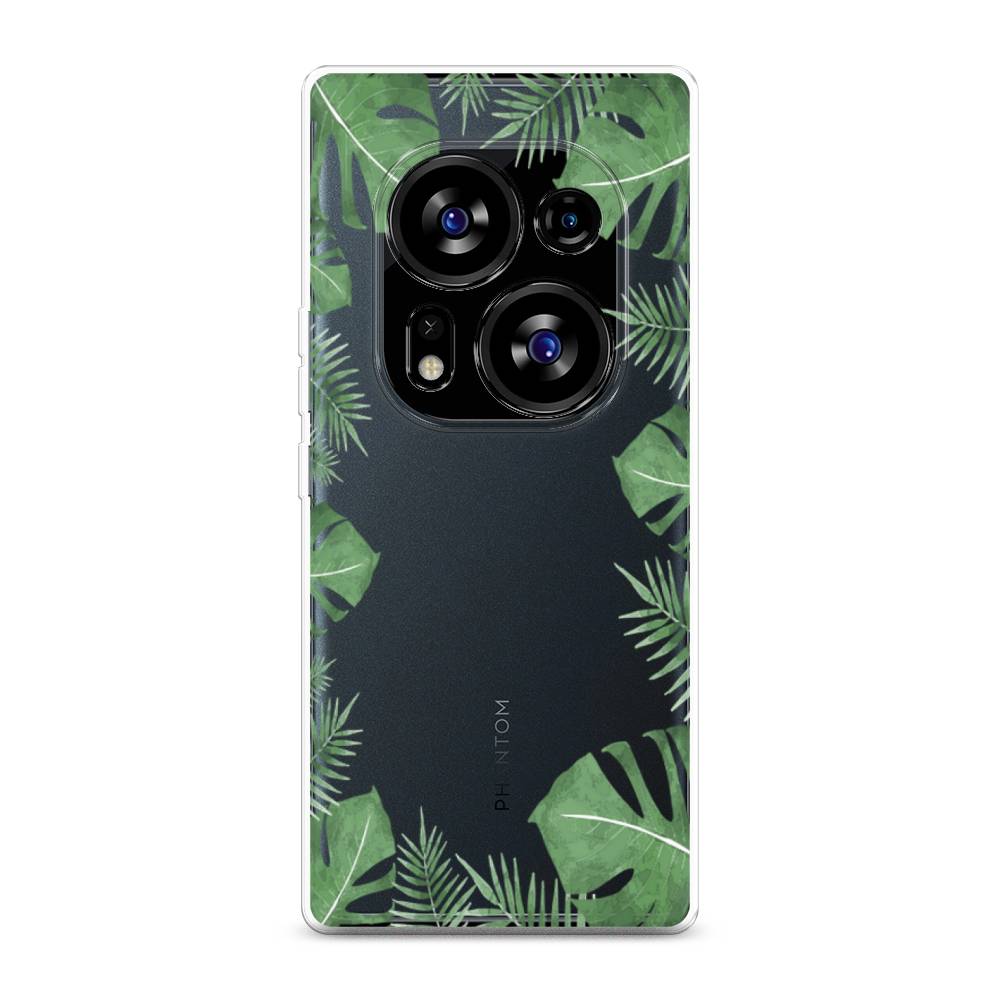 

Чехол Awog на Tecno Phantom X2"Листья папоротника рамка", Зеленый, 303350-8