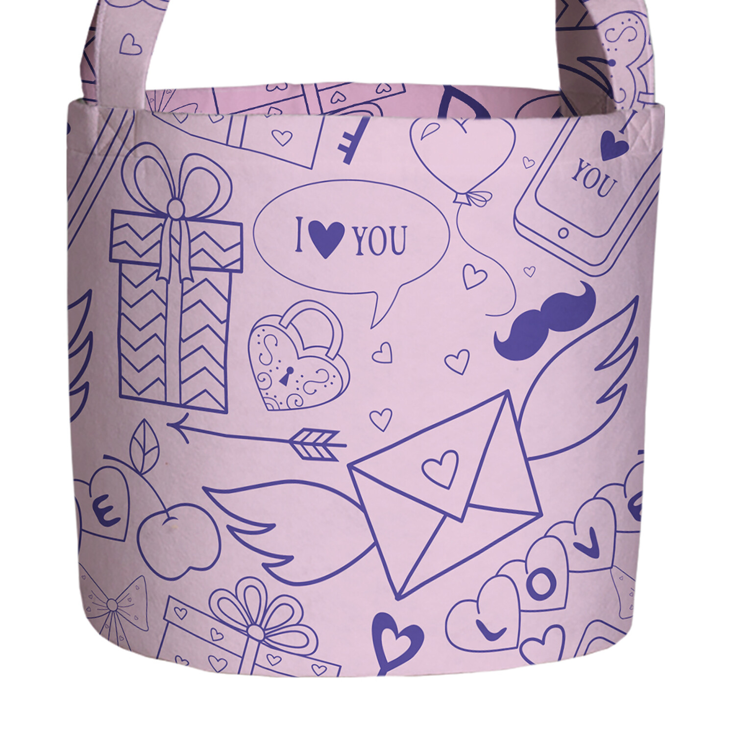 

Корзина для игрушек и белья, мягкий органайзер JoyArty Послания любви 35х35 см, Послания любви