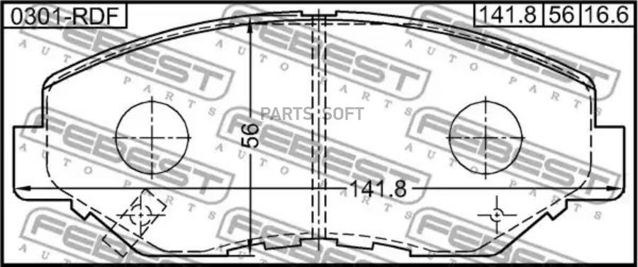 

Колодки передние honda cr-v re3/re4 2007-2012 0301-rdf