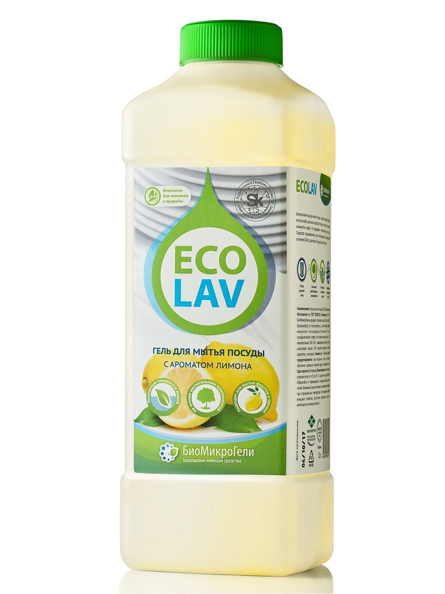 

Гель для мытья посуды Ecolife, 1 л