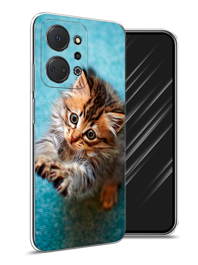 

Чехол Awog на Honor X7A "Котенок просит есть", Голубой;коричневый;белый, 6120650-2