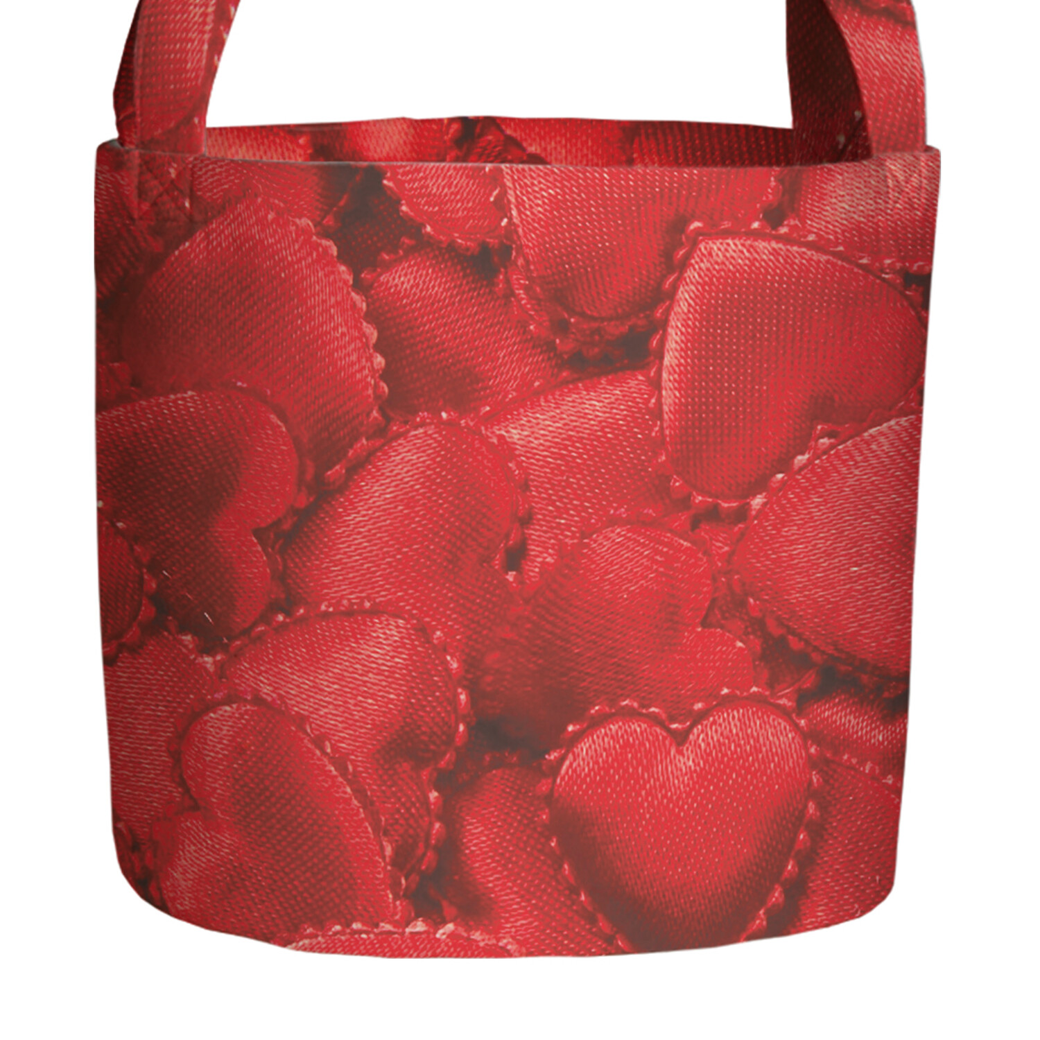 

Корзина для игрушек и белья, мягкий органайзер JoyArty Ажурные сердечки 35х35 см, Красный, 87