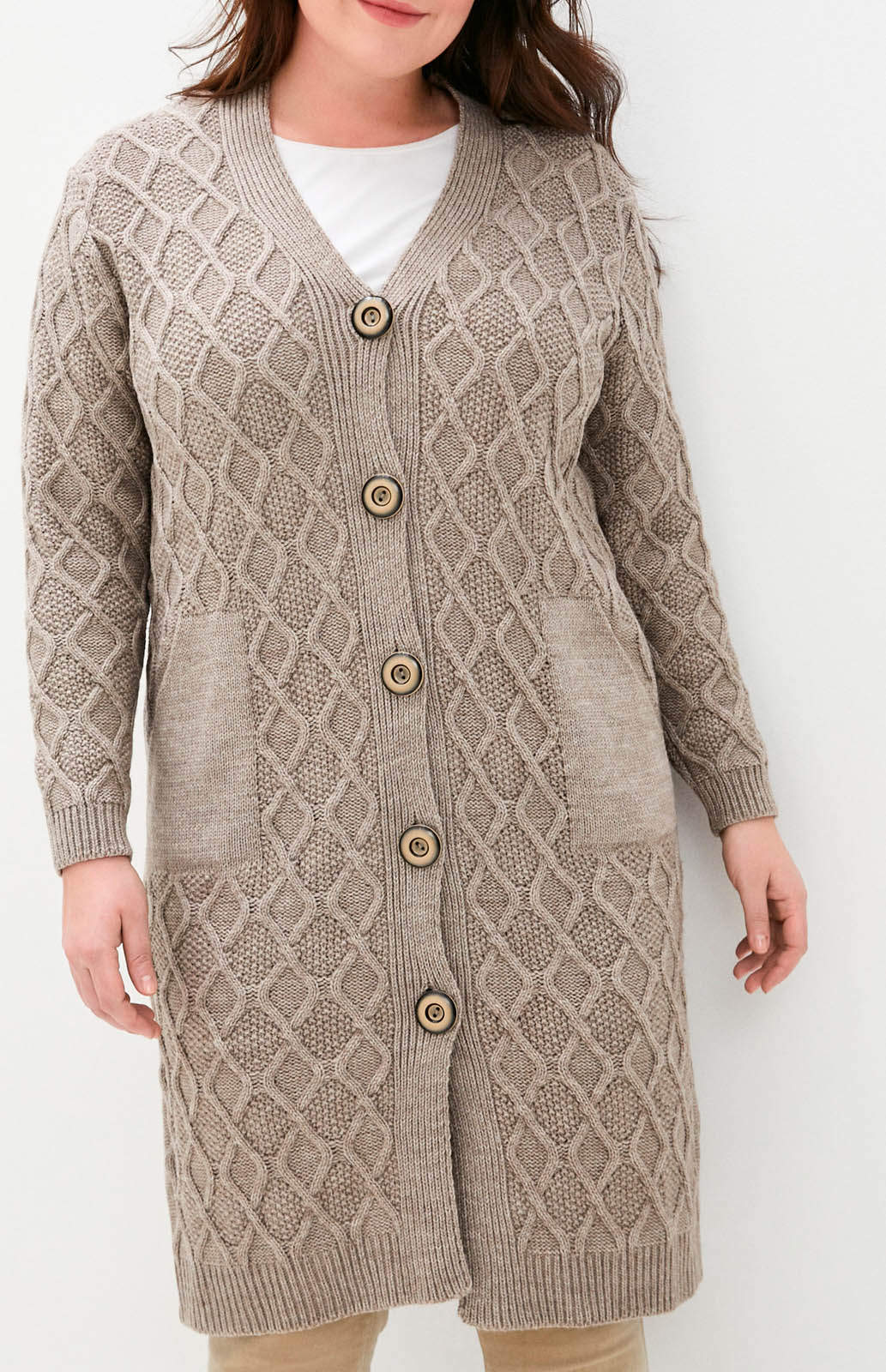 

Кардиган женский MILANIKA 1262 бежевый 58 RU, 1262