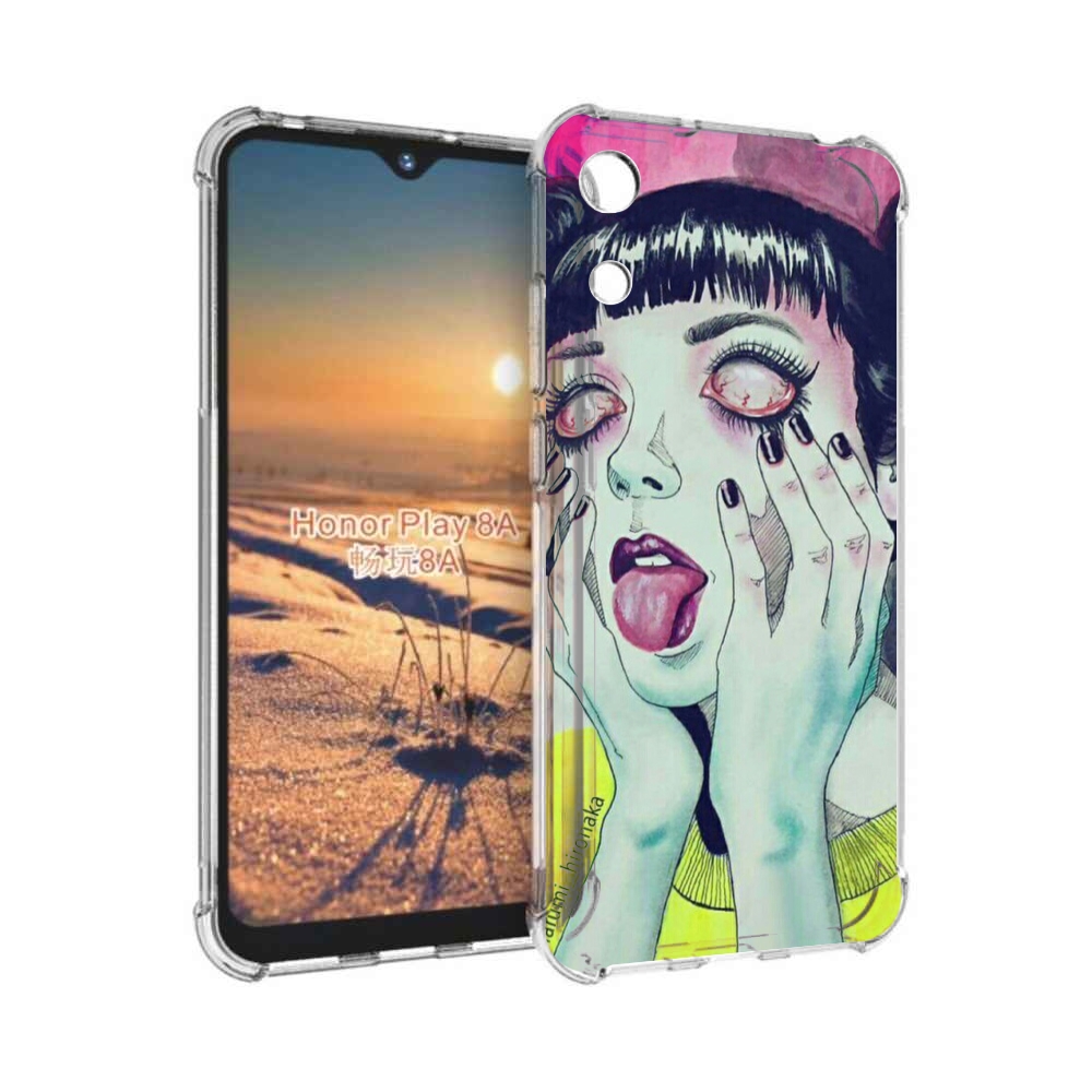 

Чехол бампер MyPads девушка без зрачков для Honor 8A, Прозрачный, Tocco
