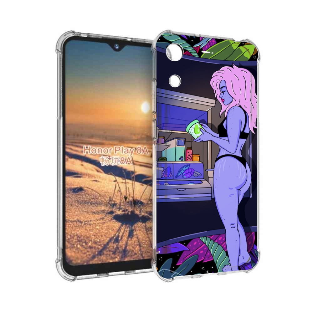 

Чехол бампер MyPads девушка любит покушать женский для Honor 8A, Прозрачный, Tocco
