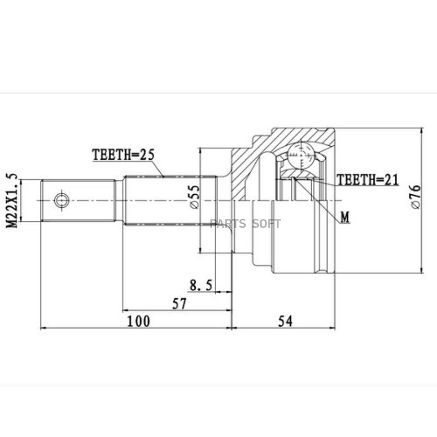 

Шрус Наружный ZIKMAR z87160r