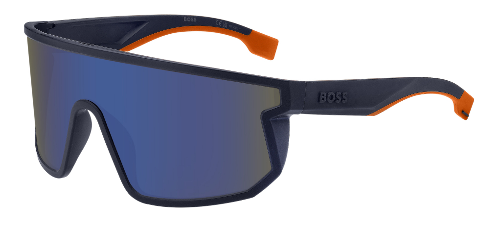 Спортивные солнцезащитные очки мужские HUGO BOSS 1499/S серые/синие