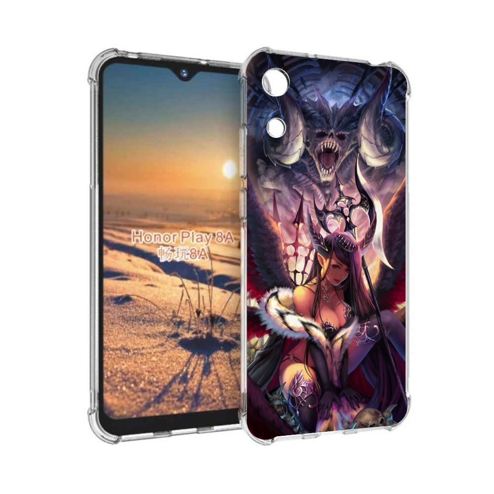 

Чехол бампер MyPads девушка с демоном на фоне женский для Honor, Прозрачный, Tocco
