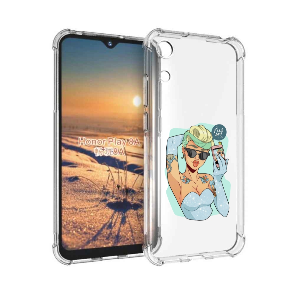

Чехол бампер MyPads девушка с короткой стрижкой женский для Hono, Прозрачный, Tocco