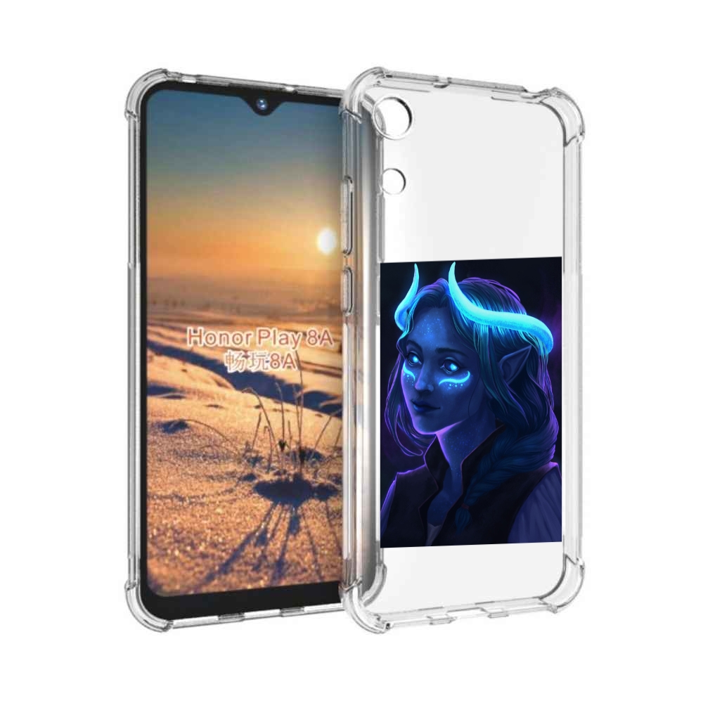 

Чехол бампер MyPads девушка синяя ледяная женский для Honor 8A, Прозрачный, Tocco