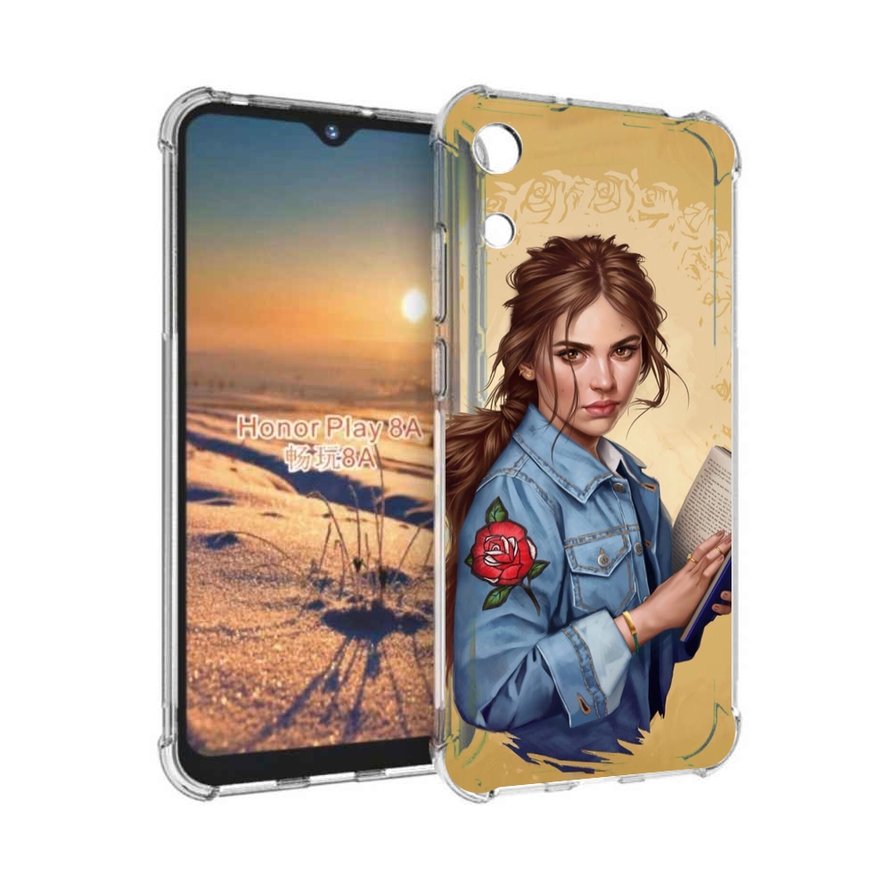 

Чехол бампер MyPads девушка-в-бежевом-фоне для Honor 8A, Прозрачный, Tocco