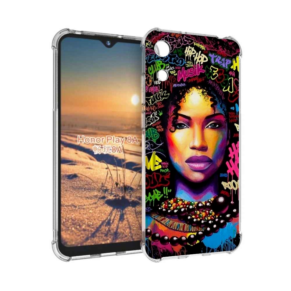 

Чехол бампер MyPads девушка-в-граффити женский для Honor 8A, Прозрачный, Tocco