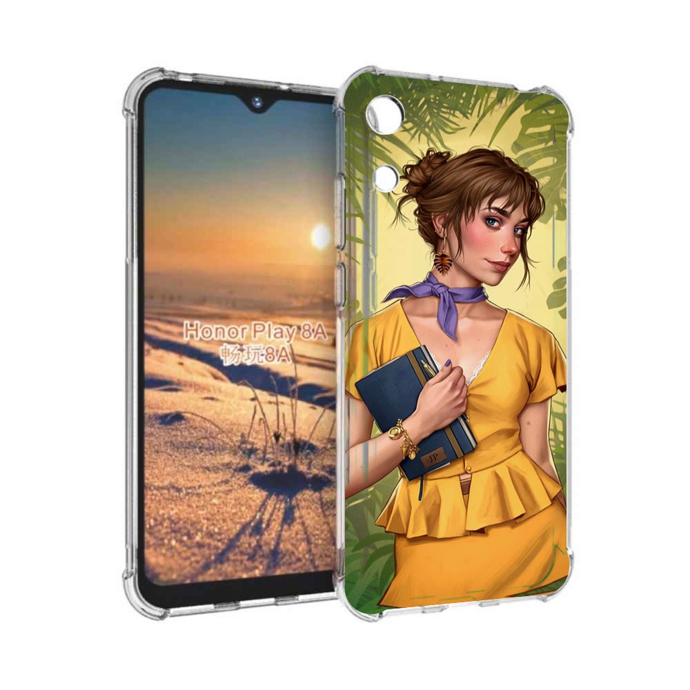 

Чехол бампер MyPads девушка-в-зелени женский для Honor 8A, Прозрачный, Tocco