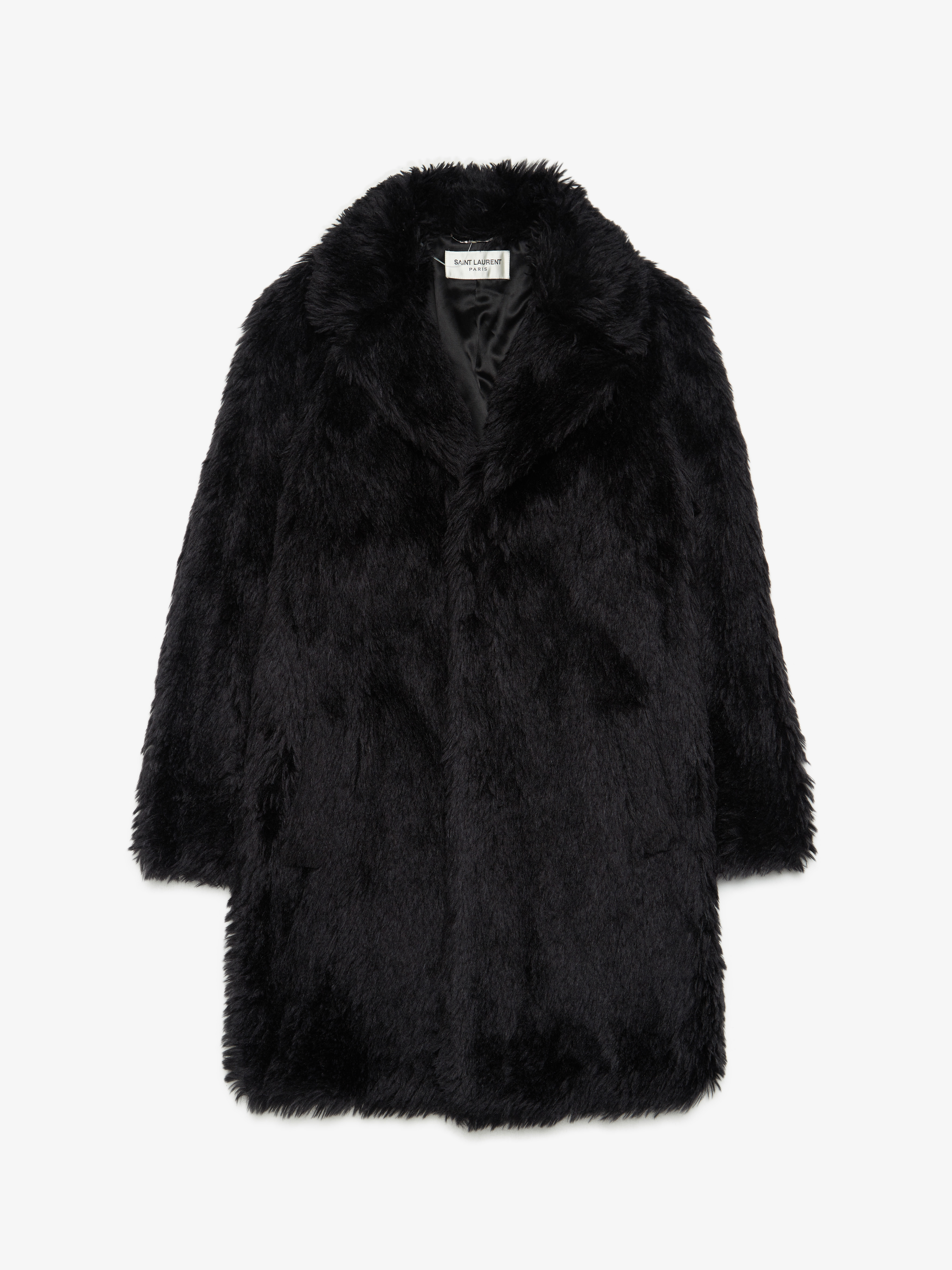 фото Пальто мужское saint laurent paris wool черное 50 eu