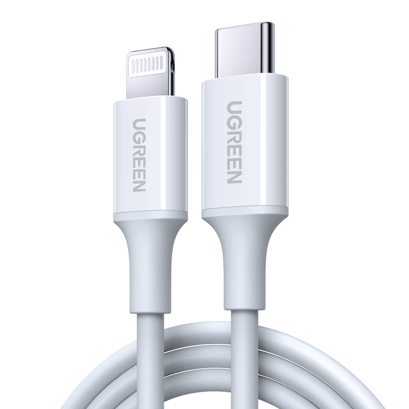 Кабель UGREEN US171 (60746) USB-C to Lightning Cable M/M Nickel Plating ABS Shell. 0.25 м