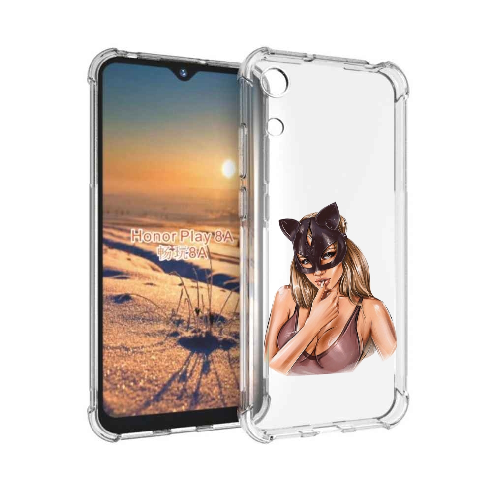 Чехол бампер MyPads девушка-в-купальнике-с-маской-кошки женский