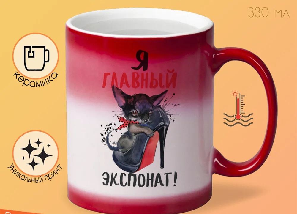 

Кружка CoolPodarok Прикол Я главный экспонат Лабутены