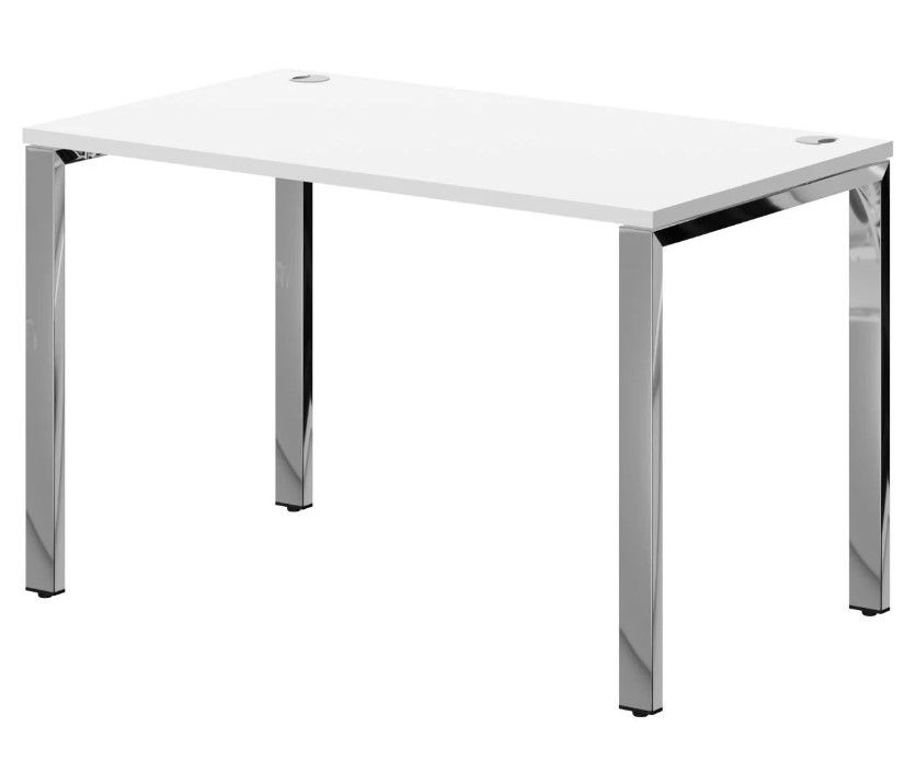 фото Skyland стол прямой xten gloss 120х70, белый/нержавеющая сталь