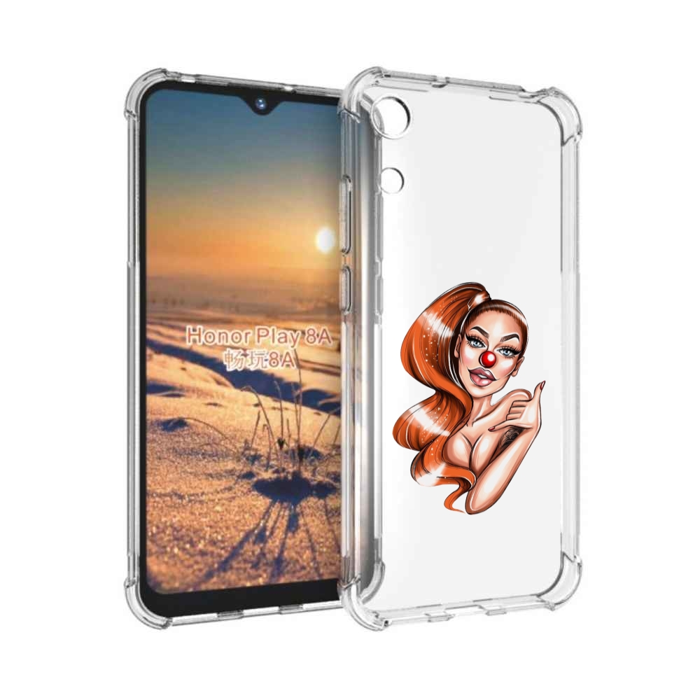 

Чехол бампер MyPads девушка-клоун для Honor 8A, Прозрачный, Tocco