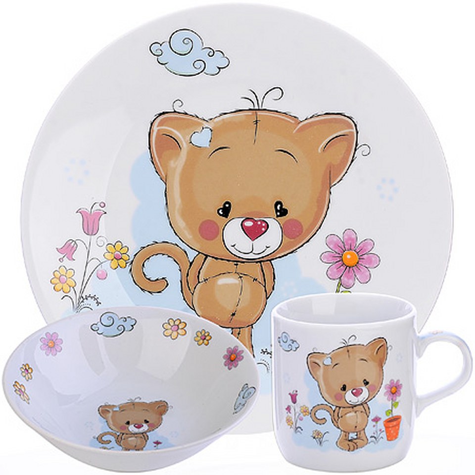 

Детский набор Loraine 3пр Котенок, Разноцветный, L-31427