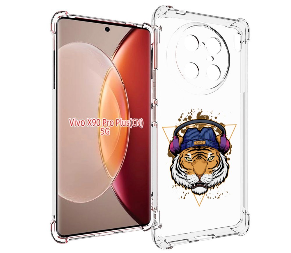 

Чехол MyPads Тигр-Свэг для Vivo X90 Pro Plus, Прозрачный, Tocco