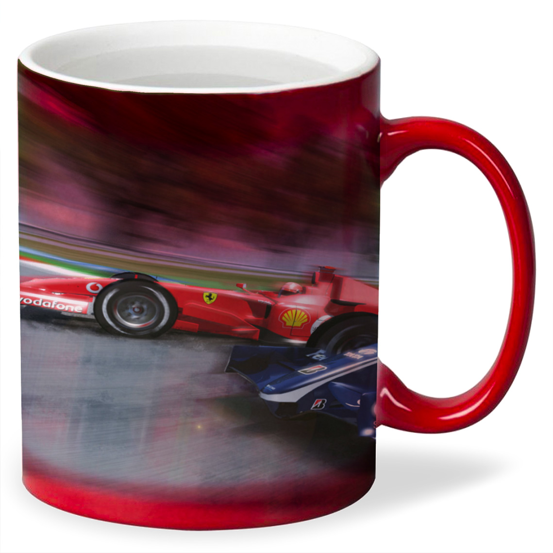 

Кружка CoolPodarok formula one Формула 1 Синее и красное авто